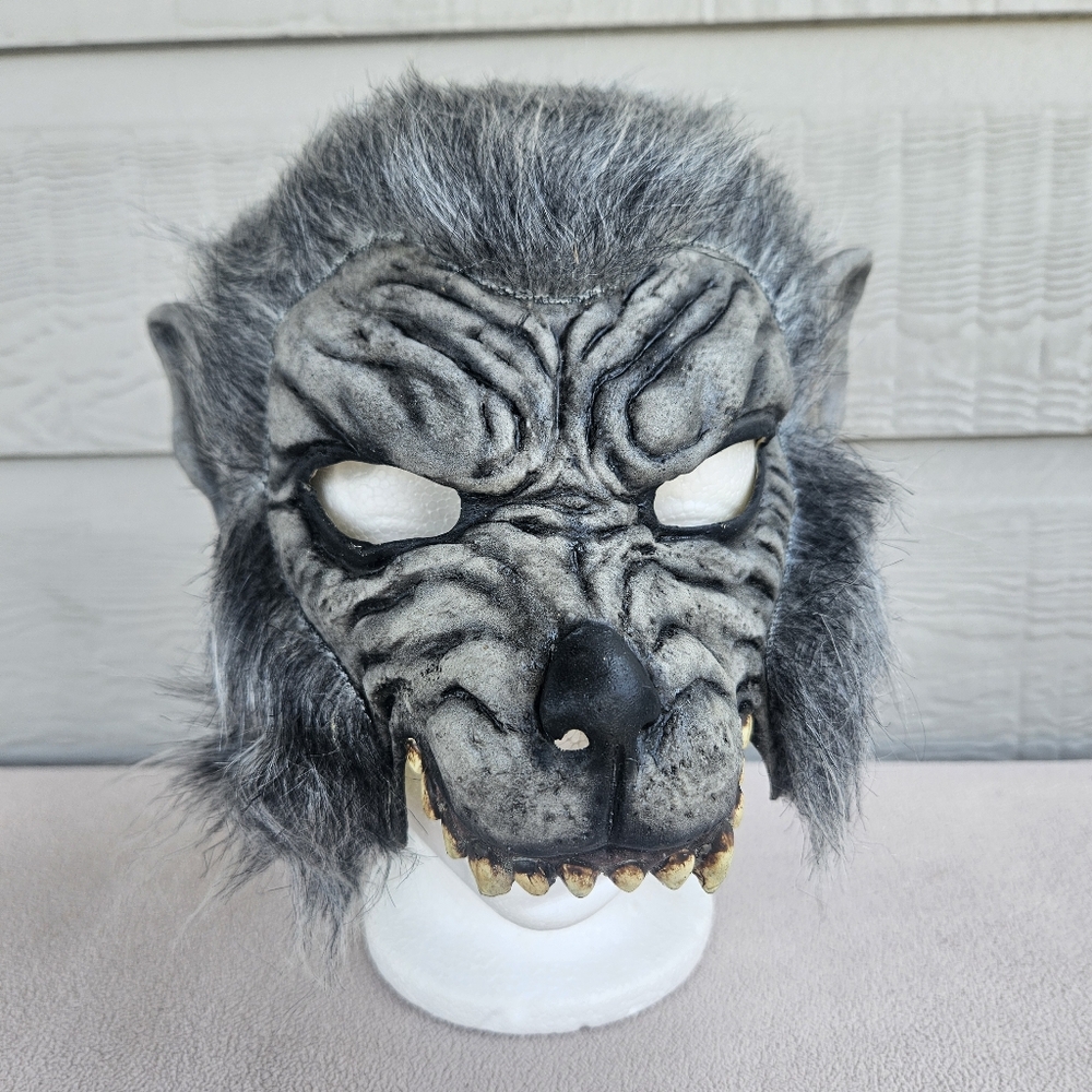 Halloween Costume Werewolf Wolf Mask Grey One Size Laytex Party Cosplay Theater